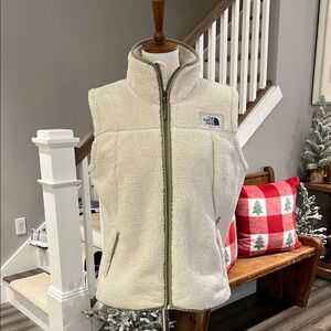 The North Face Cream Sherpa Vest